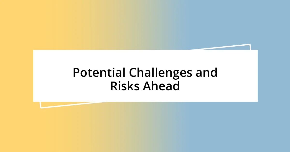 Potential Challenges and Risks Ahead