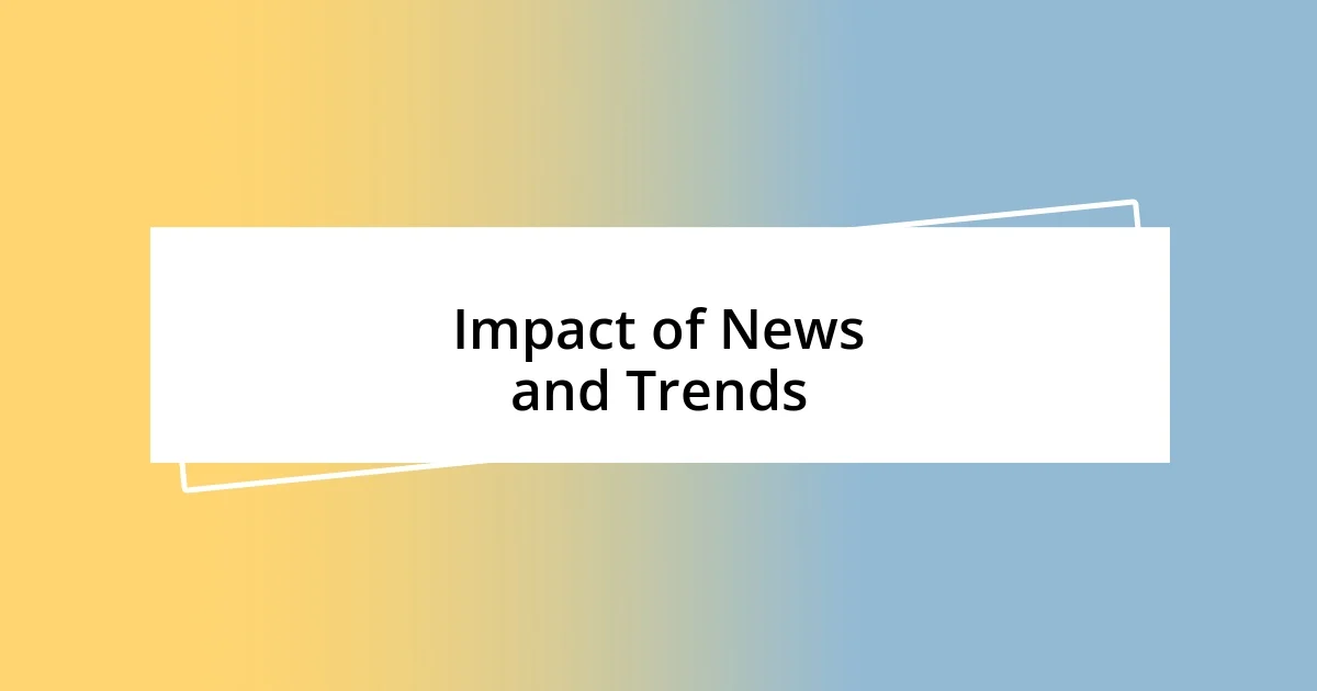 Impact of News and Trends